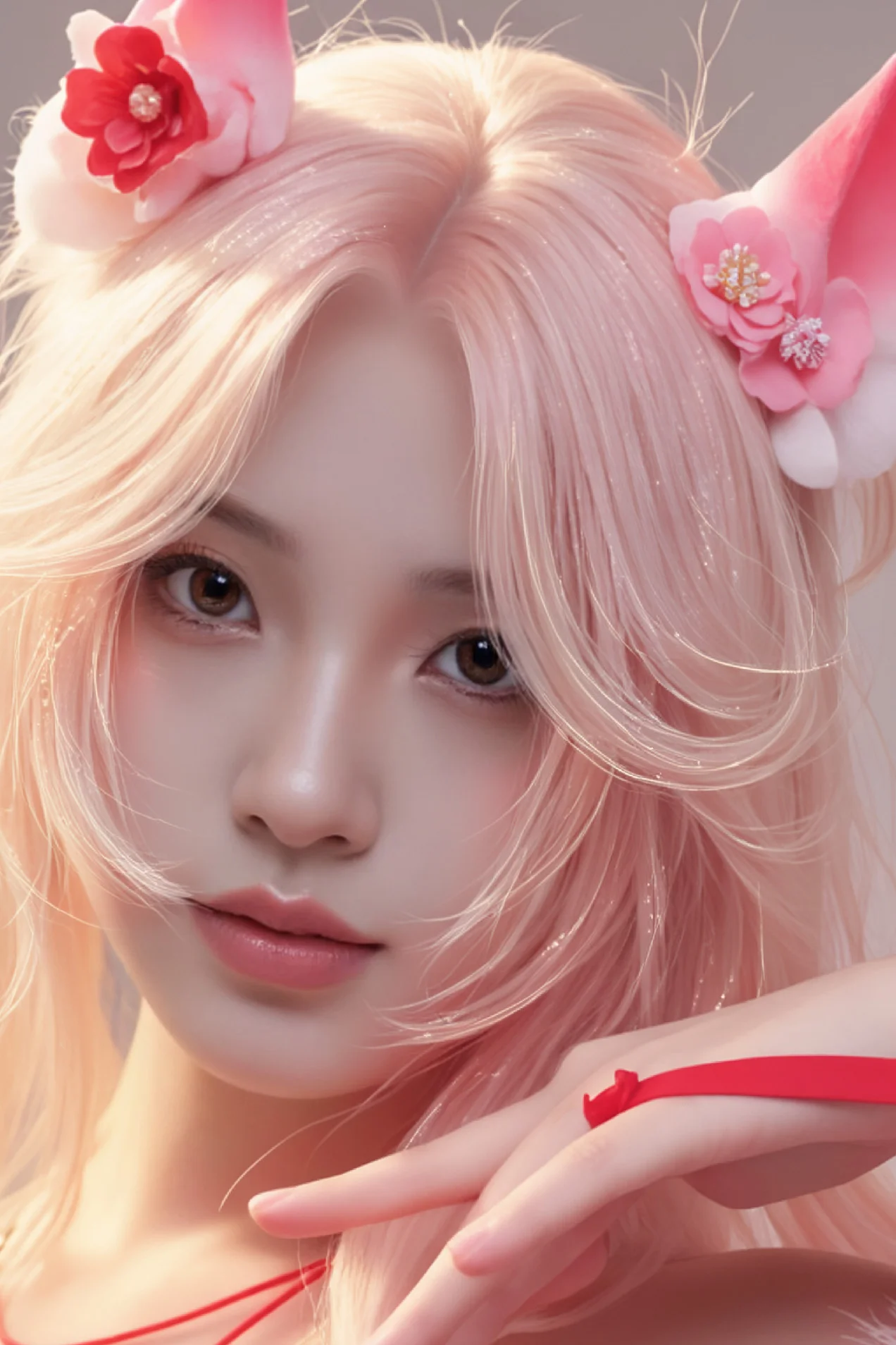 厚涂发丝 修图后