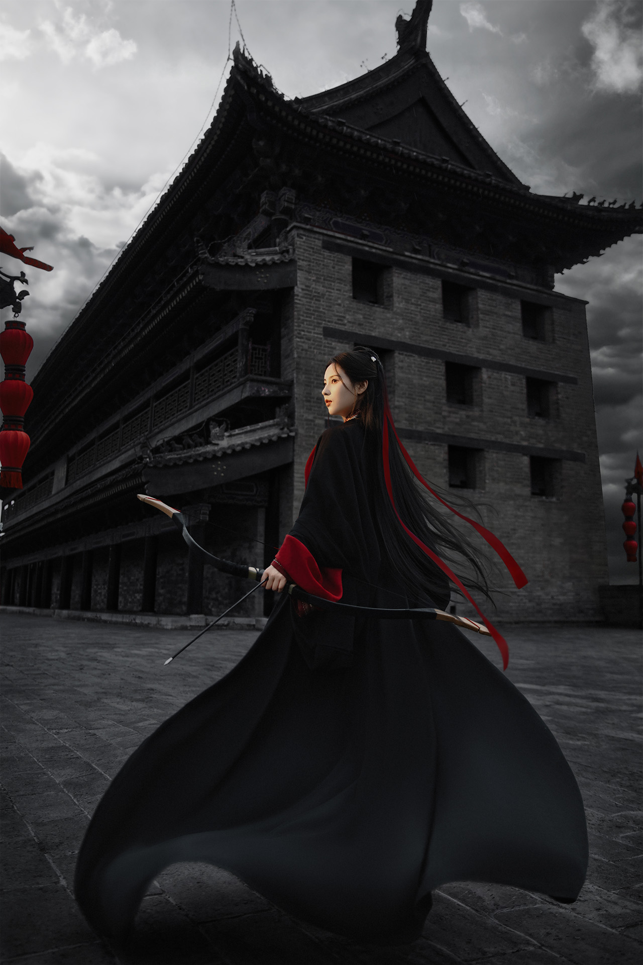 一键战国袍精修 修图后